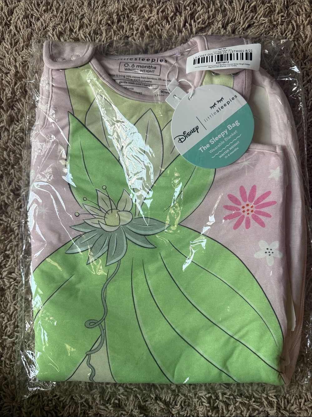 Little Sleepies Tiana size 0-6 month winter weight sleepy bag